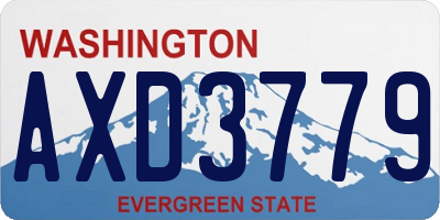 WA license plate AXD3779
