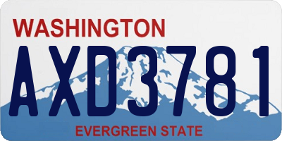 WA license plate AXD3781