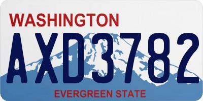 WA license plate AXD3782