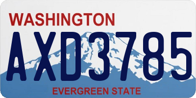 WA license plate AXD3785