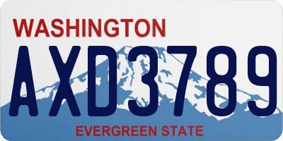 WA license plate AXD3789