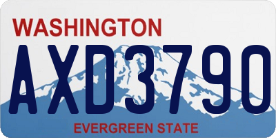 WA license plate AXD3790