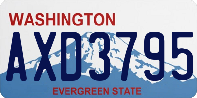 WA license plate AXD3795