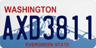 WA license plate AXD3811