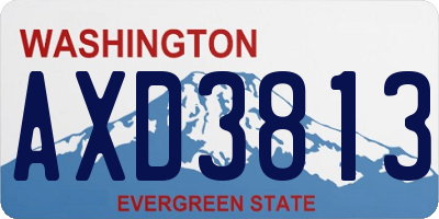 WA license plate AXD3813