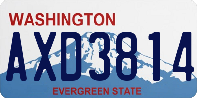 WA license plate AXD3814