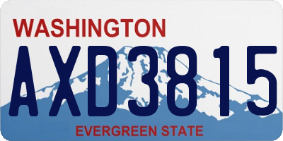 WA license plate AXD3815