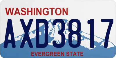WA license plate AXD3817