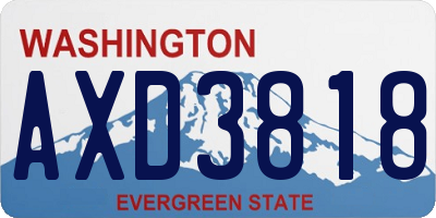 WA license plate AXD3818