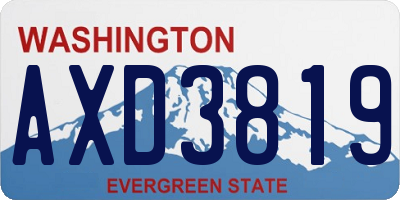 WA license plate AXD3819