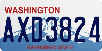 WA license plate AXD3824