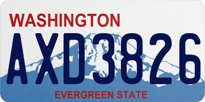 WA license plate AXD3826