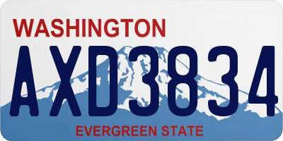 WA license plate AXD3834