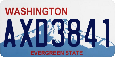WA license plate AXD3841