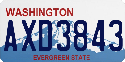 WA license plate AXD3843