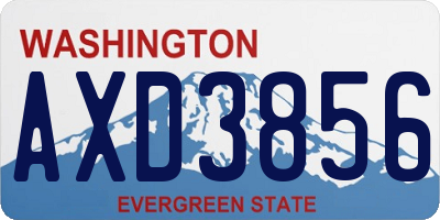 WA license plate AXD3856