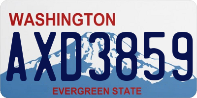 WA license plate AXD3859