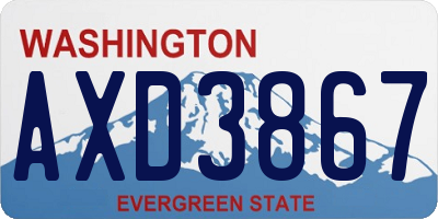 WA license plate AXD3867