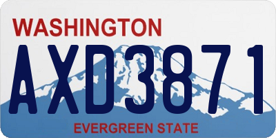 WA license plate AXD3871