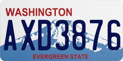 WA license plate AXD3876