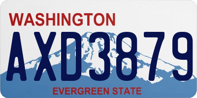 WA license plate AXD3879