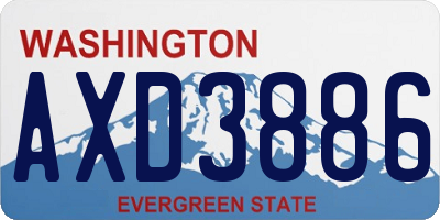WA license plate AXD3886