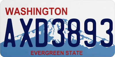 WA license plate AXD3893