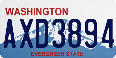 WA license plate AXD3894