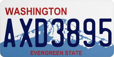WA license plate AXD3895
