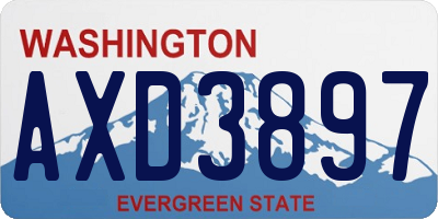 WA license plate AXD3897