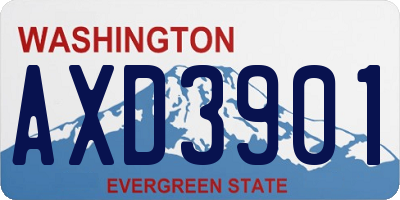 WA license plate AXD3901
