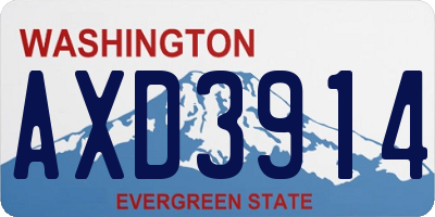 WA license plate AXD3914