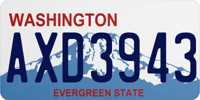 WA license plate AXD3943