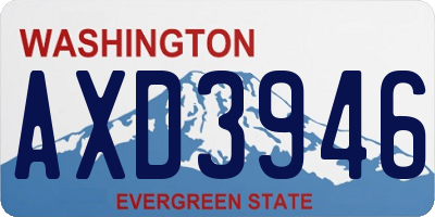 WA license plate AXD3946