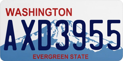 WA license plate AXD3955
