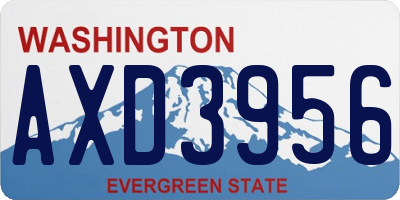 WA license plate AXD3956