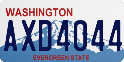 WA license plate AXD4044