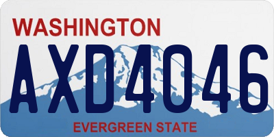 WA license plate AXD4046