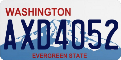 WA license plate AXD4052