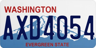 WA license plate AXD4054