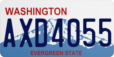 WA license plate AXD4055