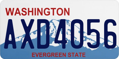WA license plate AXD4056