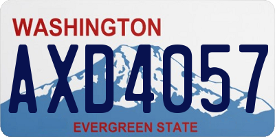 WA license plate AXD4057
