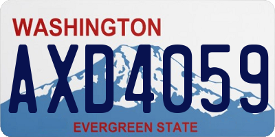 WA license plate AXD4059