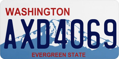 WA license plate AXD4069
