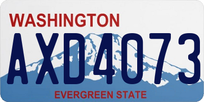 WA license plate AXD4073