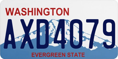 WA license plate AXD4079