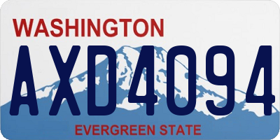 WA license plate AXD4094