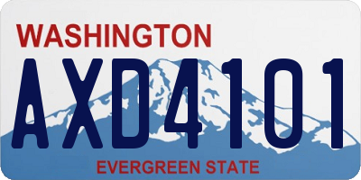 WA license plate AXD4101
