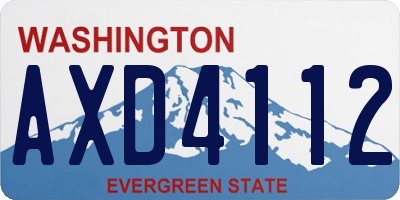 WA license plate AXD4112